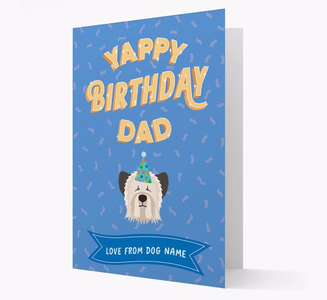 Yappy Birthday Dad : Personalized {breedCommonName} Card